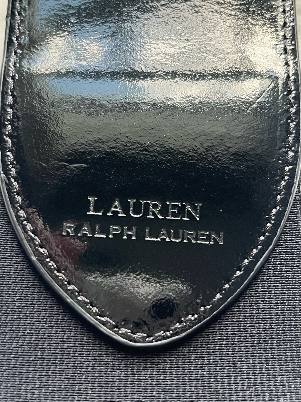 Lauren Ralph Lauren Black Patent Leather and Elastic Tab Stretch Belt Sz Med EUC - Picture 9 of 14
